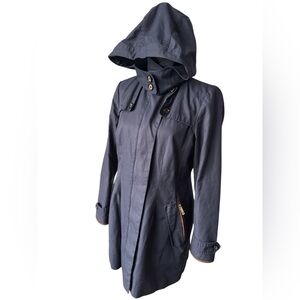 Zara Womens Hooded Trench Coat
Navy Blue Brown Gold Classic, Size M